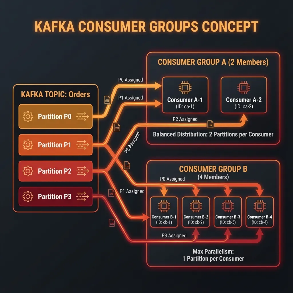 Kafka Consumer Groups Diagram