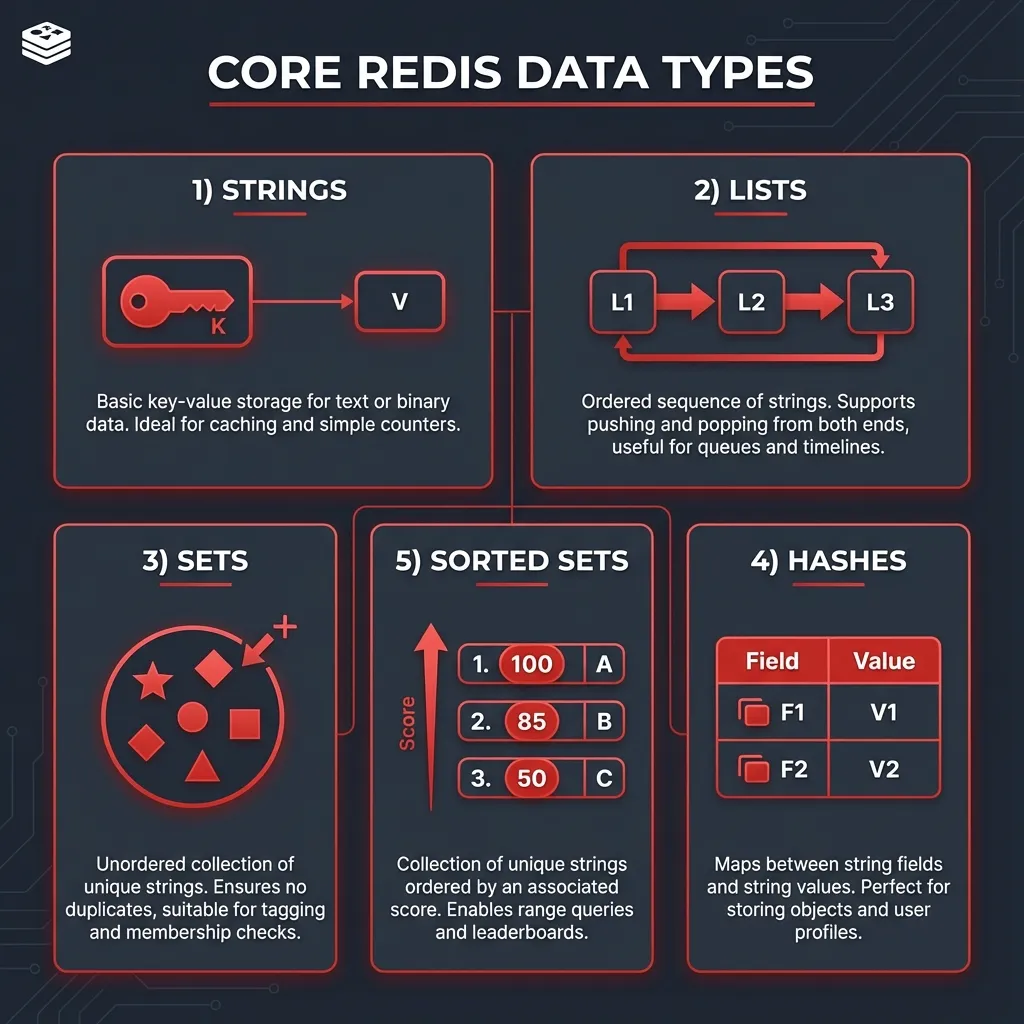 Redis Data Types Diagram